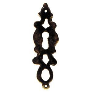 Vertical escutcheon 3⅛" x ⅞" in antique brass - ABC Ironmongery