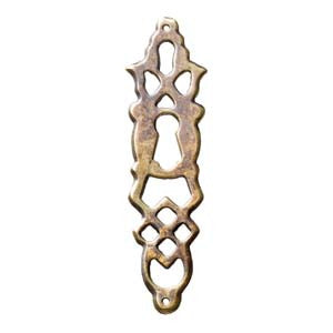 Vertical escutcheon 3¼" x 1" in antique brass - ABC Ironmongery