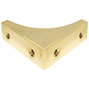Chest corner 2" x 2" x ¾" in brass - ABC Ironmongery