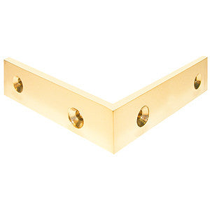 Chest strap 2" x 2" x ⅝ in brass - ABC Ironmongery