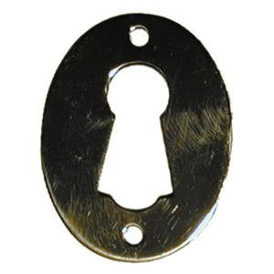025 oval escutcheon in brass - ABC Ironmongery