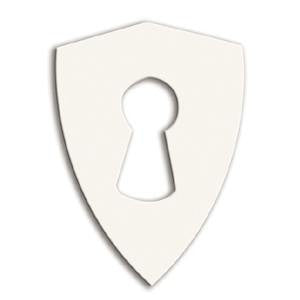 034 white bone shield escutcheon  - ABC Ironmongery