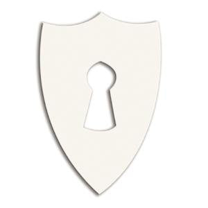 035 white bone shield escutcheon - ABC Ironmongery
