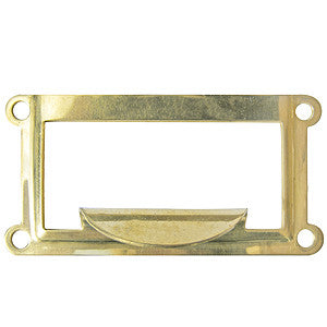 1038 brass card holder frame with pull - ABC Ironmongery