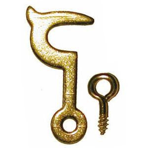 1070 brass side hook and eye - ABC Ironmongery