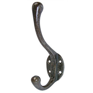 Classic Victorian style hat and coat hook 5½" in cast iron - ABC Ironmongery