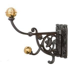 Victorian-style hat and coat hook 4½" in cast iron - ABC Ironmongery