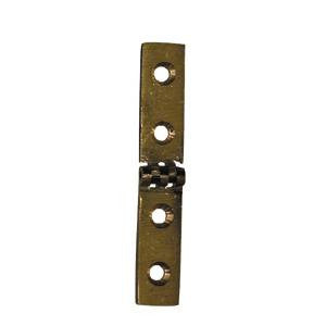 Solid drawn brass strap hinge 2½" x ½" - ABC Ironmongery