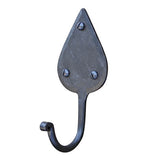 Handforged Gothic hook in a black wax finish - ABC Ironmongery