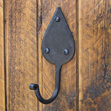 Handforged Gothic hook in a black wax finish - ABC Ironmongery