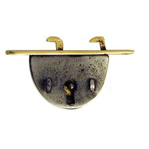 Writing slope lock, brass. ⅝" to pin - ABC Ironmongery