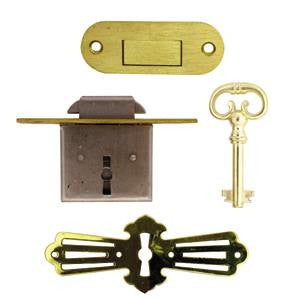 Roll top desk lock. 1" to pin - ABC Ironmongery