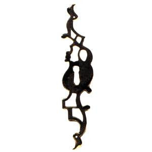Vertical escutcheon 5½" x 1¼"  in antique brass - ABC Ironmongery