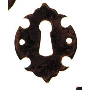 Vertical escutcheon 1⅝" x 1¼" in antique brass - ABC Ironmongery