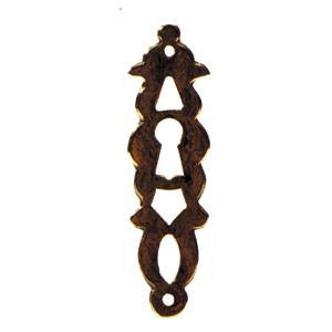 Vertical escutcheon 2⅝" x ¾" in antique brass - ABC Ironmongery