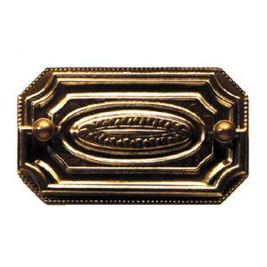 Plate handle in antique brass - ABC Ironmongery