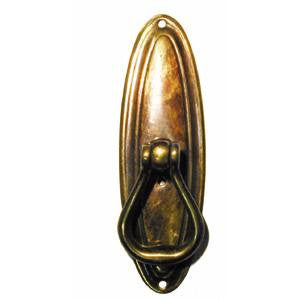 Pedestal handle 3¼" x 1" in antique brass - ABC Ironmongery