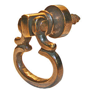 Dutch drop handle in antique brass - ABC Ironmongery