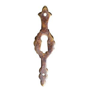 Vertical escutcheon 2¾" x ¾" in antique brass - ABC Ironmongery