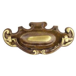 Plate handle in antique brass - ABC Ironmongery