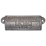 Drawer pull in cast iron with lettering which reads John Haddon & Co London EC1