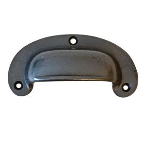 Plain drawer pull 4" x 2" in cast iron - ABC Ironmongery