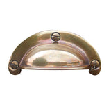 Small drawer pull 70mm x 35mm in antique brass - ABC Ironmongery