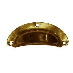 Plain drawer pull 3¾" x 1¾" in brass - ABC Ironmongery