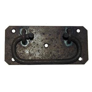 Plate lifting handle in rustic steel - ABC Ironmongery