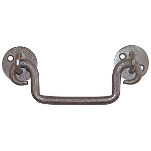 Cast iron handle in rustic self colour 6" x 2¾" - ABC Ironmongery