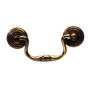Swan neck handle, brass - ABC Ironmongery