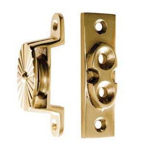 Sash cord pulley, brass - ABC Ironmongery