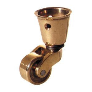 Cup castor with brass wheel - ABC Ironmongery