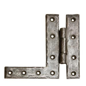 Hand forged HL Hinge height 5¼" x width 5½" in black waxed finish - ABC Ironmongery