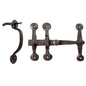 Hand forged Suffolk latch set 7½" in black waxed finish - ABC Ironmongery
