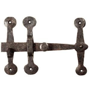 Hand forged Suffolk latch part set 8" x 5½" in black waxed finish - ABC Ironmongery
