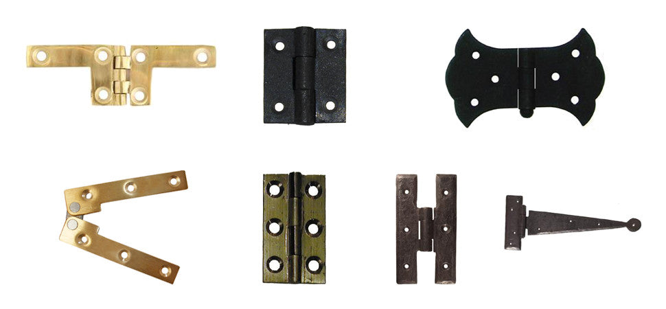 collection of images showing various hinges